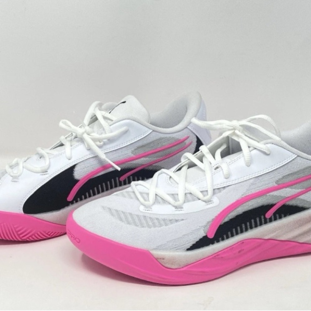 Puma All-Pro Nitro 30968901 Men's Athletic Basketball Shoes White/Pink Size 11.5 - Picture 2 of 12
